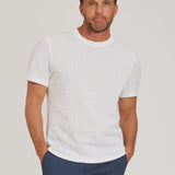 Waffle Cotton T-Shirt with Rolled Edge