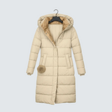 Karolína | Elegant Long Winter Jacket with a Hood