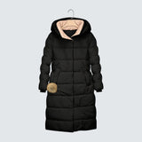 Karolína | Elegant Long Winter Jacket with a Hood