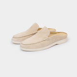 Beige Marina Suede Slippers