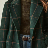 Florencia™ | Retro Redesigned Plaid Tweed Coat