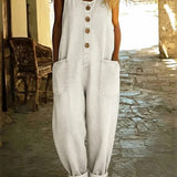 Audra | Vintage Washed Cotton Denim Overalls